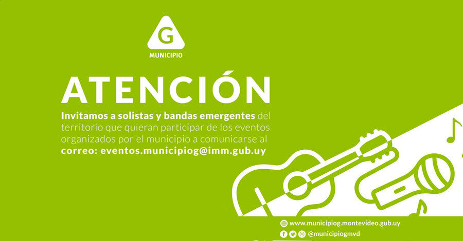 Invitación a bandas y solistas locales a formar parte de eventos dentro del municipio