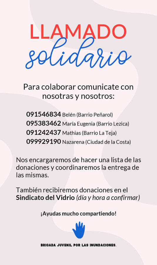 llamado solidario inundaciones enero 2022 v