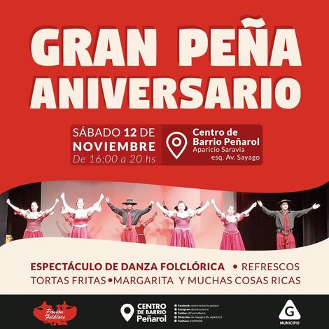 pena folclorica en el centro de barrio penarol