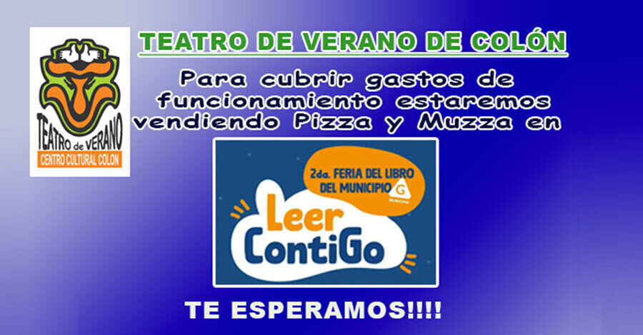 Se venderán pizzas del Teatro de Verano de Colón en la feria del libro &quot;Leer Contigo&quot;
