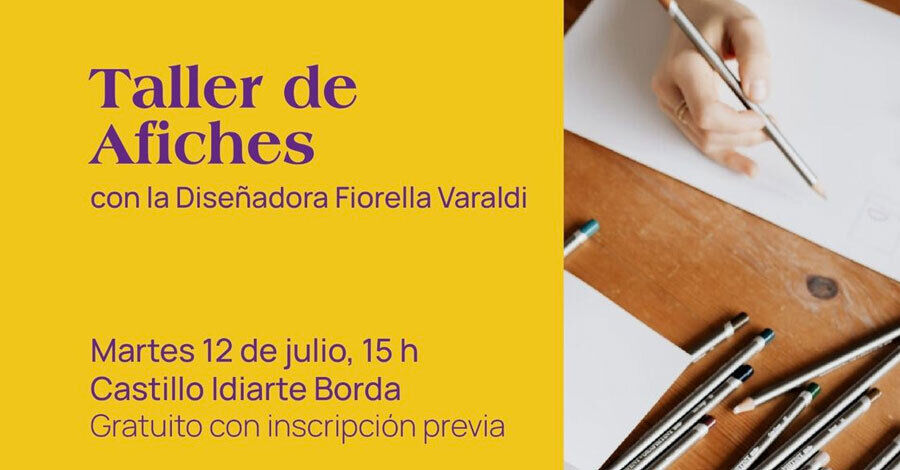 Taller de afiches en el castillo Idiarte Borda