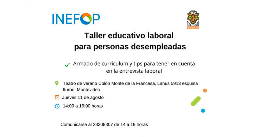 Taller educativo laboral en el teatro de verano de colón