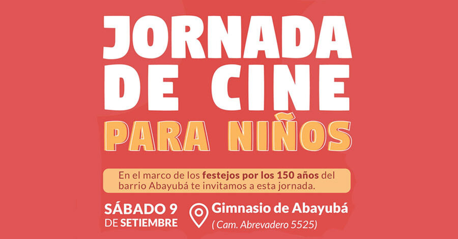 Cine para niños en el Gimnasio de Abayubá