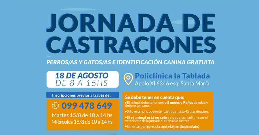 Jornada de Castraciones de perros y gatos en la Policlínica La Tablada