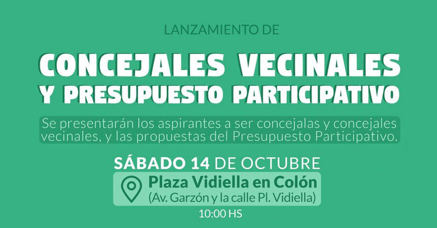 Lanzamiento de concejales vecinales y propuestas del Presupuesto Participativo