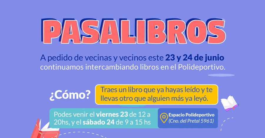 Pasalibros en el Espacio Polideportivo Municipio G