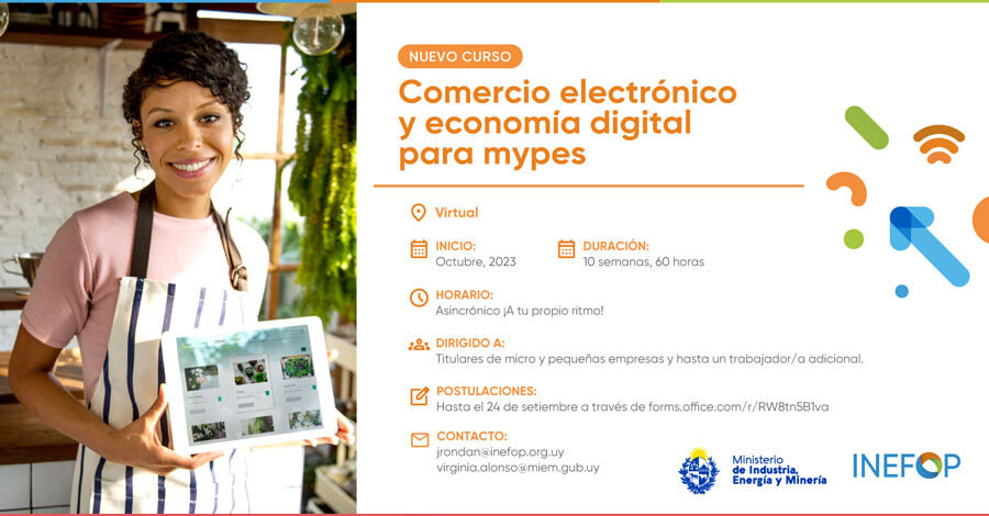 Curso de Comercio Electrónico y economía digital para PYMES de INEFOP