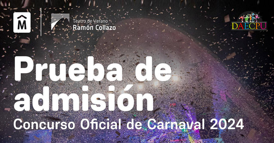 Prueba de admisión para el Carnaval 2024