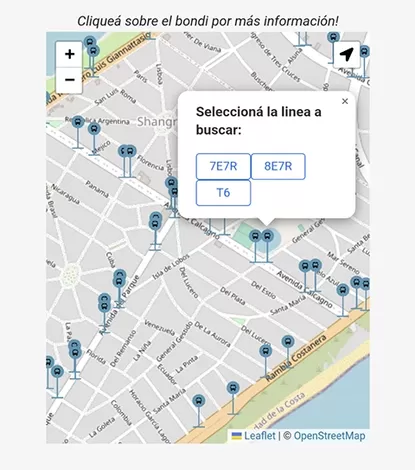 MiBondi buscar por parada