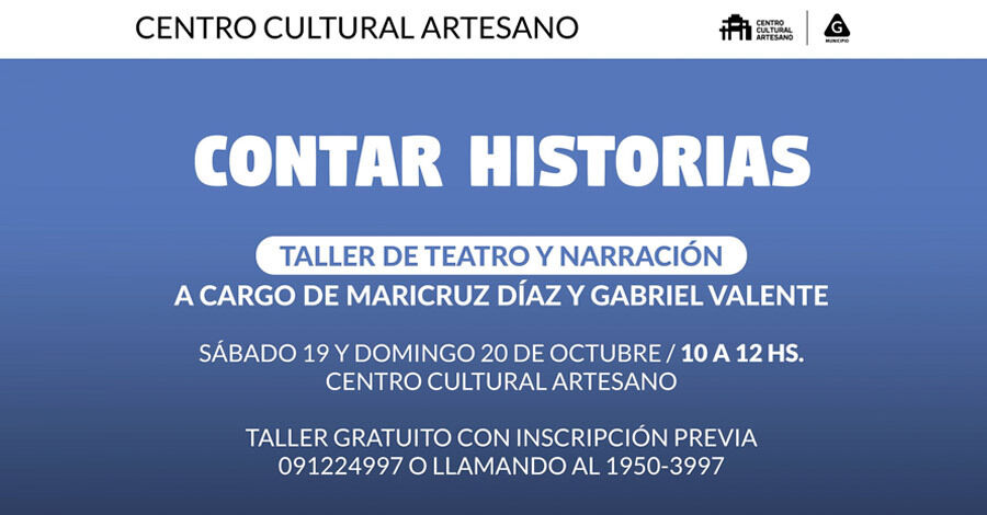 Taller de teatro y narración en el Centro Cultural Artesano