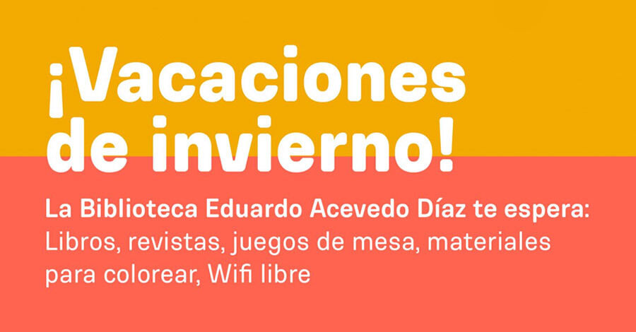 Actividades en vacaciones de julio en la Biblioteca Eduardo Acevedo Díaz