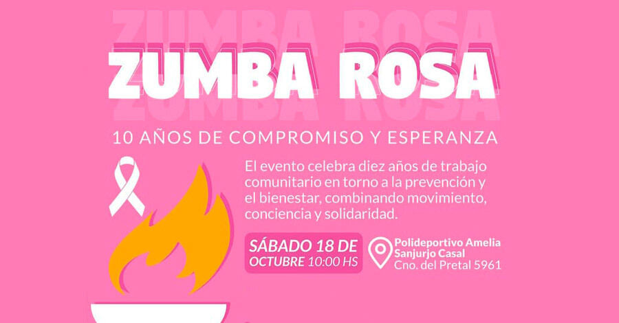 Zumba Rosa en el Polideportivo Amelia Sanjurjo Casal