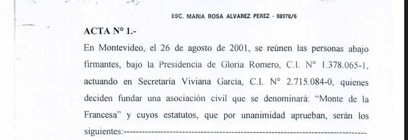 acta inicial monte de la francesa