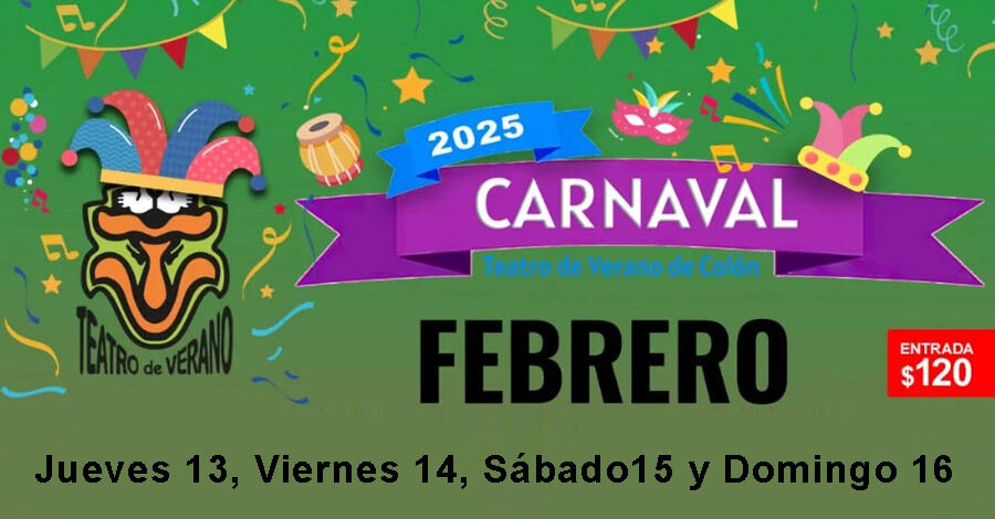 Programación para los días jueves 13, viernes 14, sábado 15 y domingo 16 en el Teatro de Verano de Colón