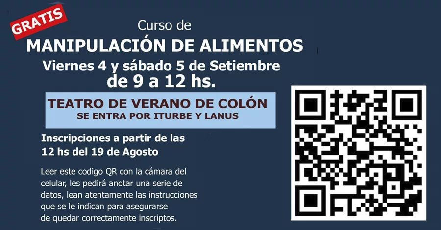 Curso de Manipulación de Alimentos del Teatro de Verano de Colón