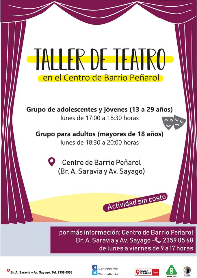afiche de taller de teatro 2019