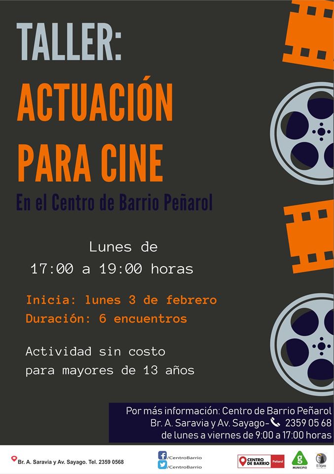 afiche taller actuacion cine