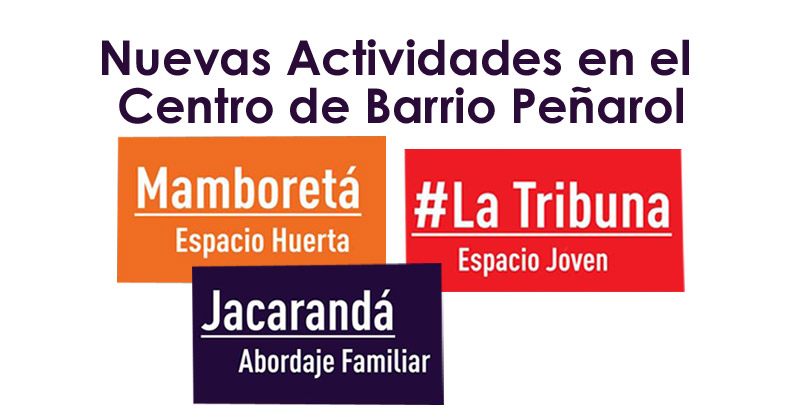 nuevas actividades en el centro de barrio