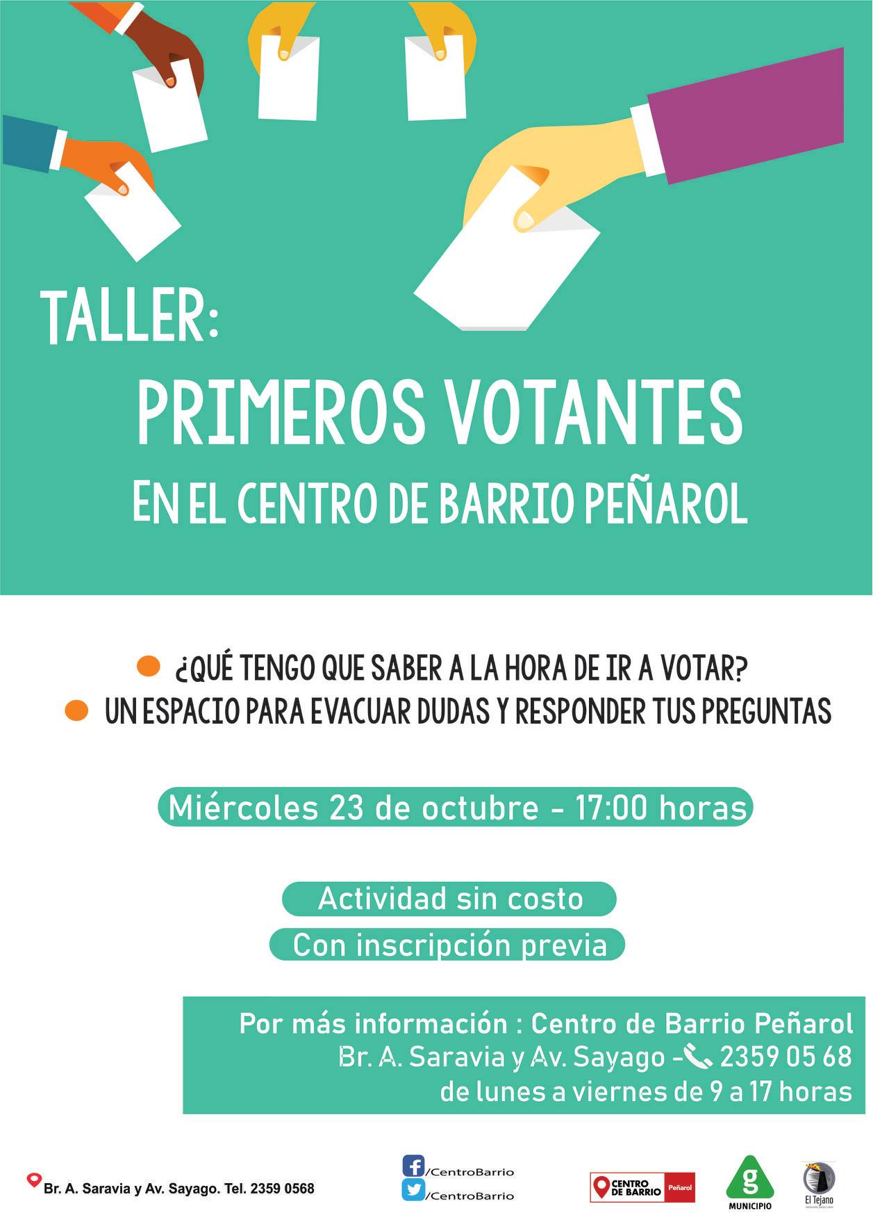 taller de primeros votantes 2019 afiche
